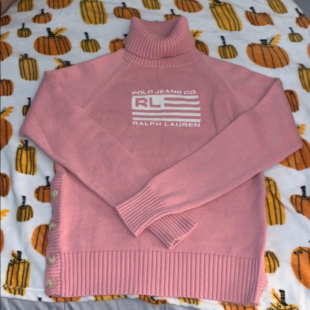 Polo Ralph Lauren pink turtleneck sweater